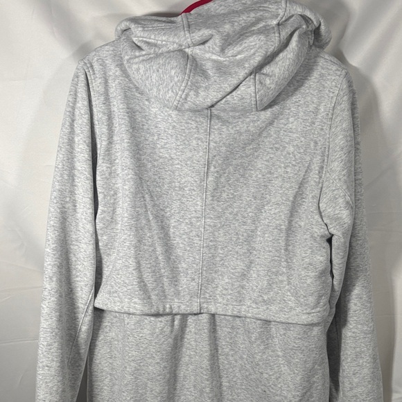 Athleta Light Gray Hooded Zip-Up Jacket SZ L - Picture 8 of 8